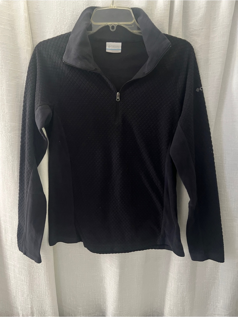 Columbia Black Quarter-Zip Women's Fleece Pullover SIZE SMALL